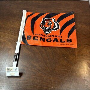 Cincinnati Bengals Car Flag w/Display Pole NFL Novelties RICO Tag express 15x11”